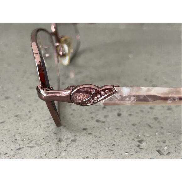 TRES JOLIE 154 501 PINK IVORY MARBLE FRAMES ONLY EYEGLASSES full rim 53-16-135 - Picture 4 of 14